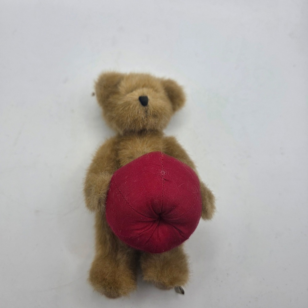 Boyds Collection Brown Teddy Bear Plush Holding Red Ball Stuffed Animal